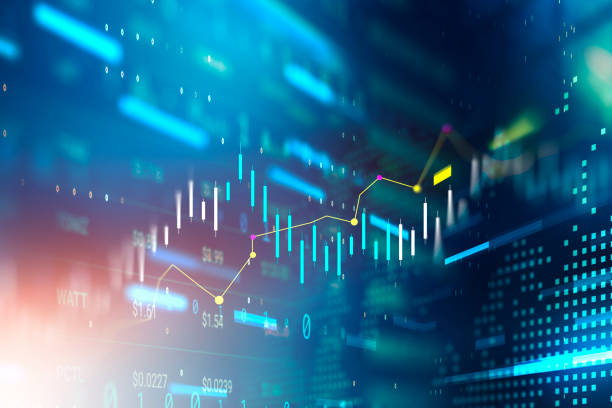 digitally generated currency and exchange stock chart for finance and economy based computer software and coding display - 金融 個照片及圖片檔