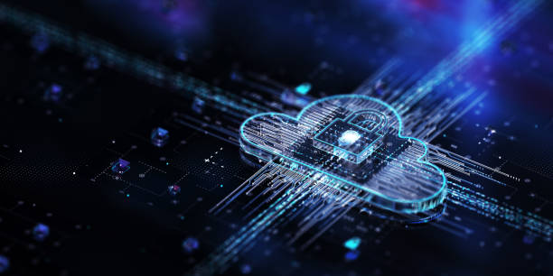 cloud security. big data concept. copy space - 互联网 個照片及圖片檔