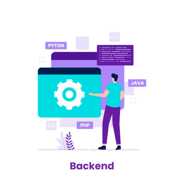 flat design backend of developer concept - 系统软件 幅插畫檔、美工圖案、卡通及圖標